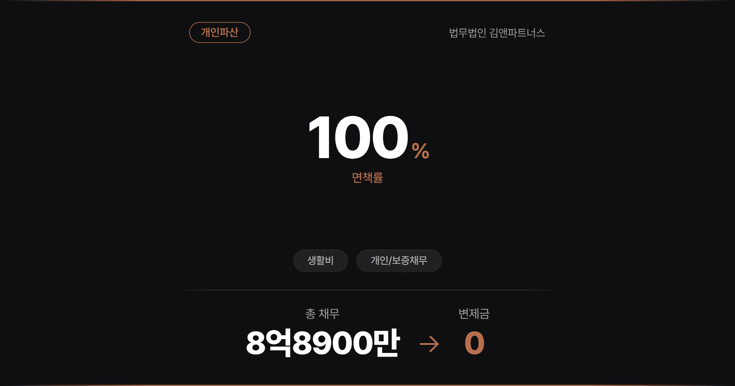 대구지방법원 개인파산 생활비, 양육비 및 전 배우자 연대보증 채무 약 8억 9천만 원 면책사례