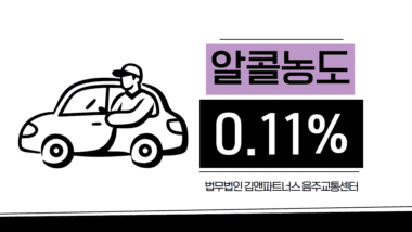 혈중알코올농도0.11 무면허 음주운전, 실형 위기에서 집행유예로