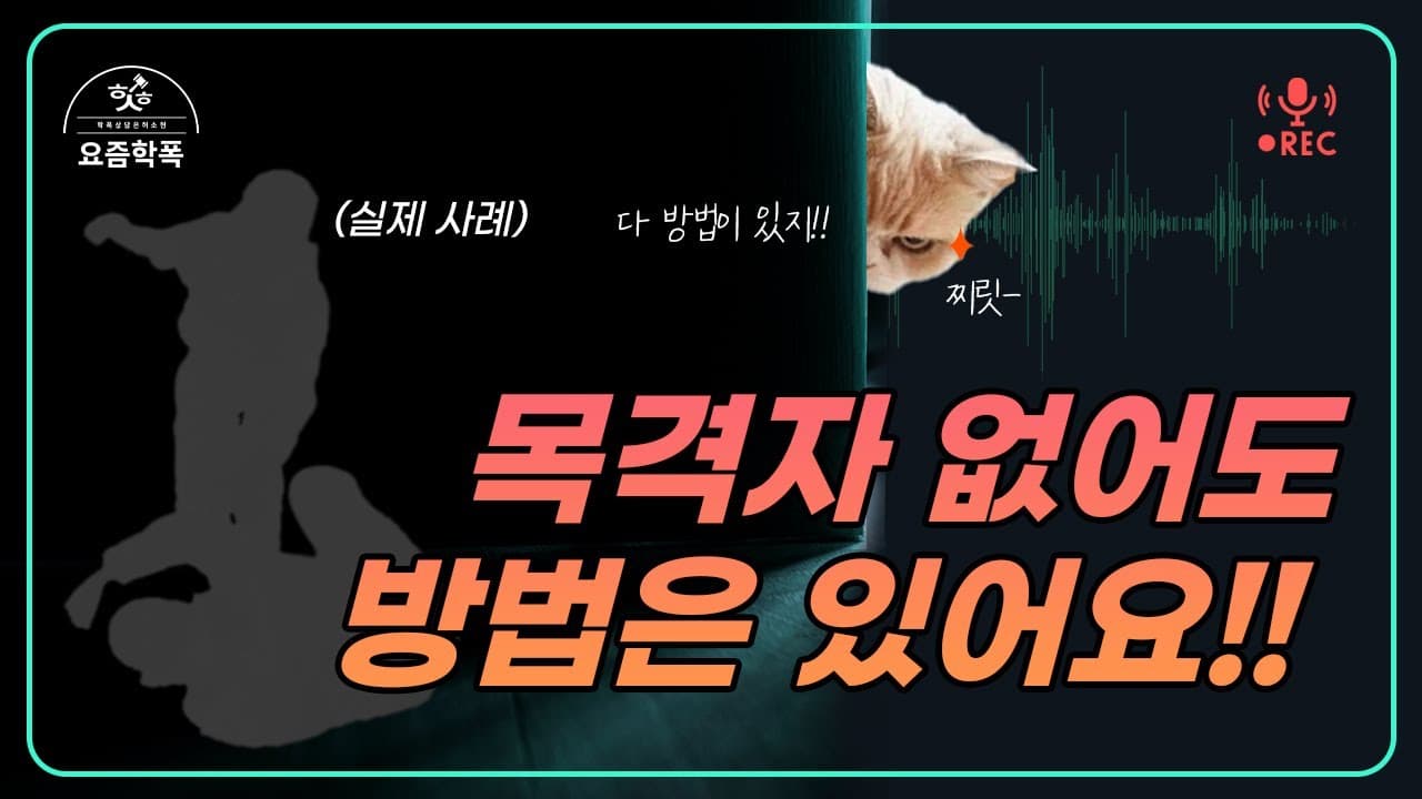 학폭 증거 수집, 목격자가 없을 땐 어떻게 하나요? 녹취·증언으로 입증한 실제 사례